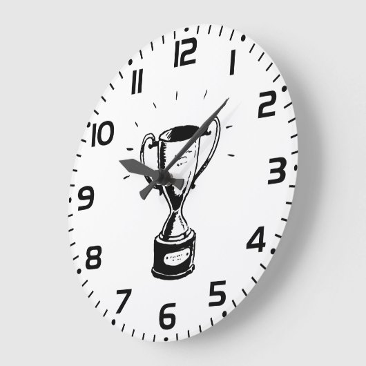 Zwart-wit trofee grote klok (Hoek)