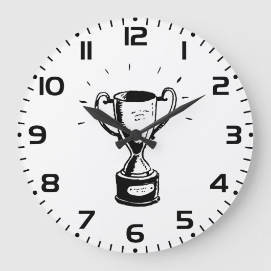 Zwart-wit trofee grote klok (Voorkant)