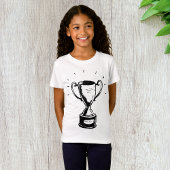 Zwart-wit Trofee Meisjes T-shirt