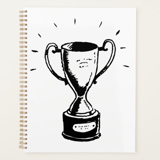 Zwart-wit Trofee Spiraal Planner (Voorkant)