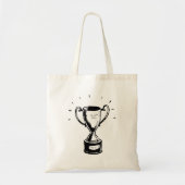 Zwart-wit trofee tote bag (Voorkant)