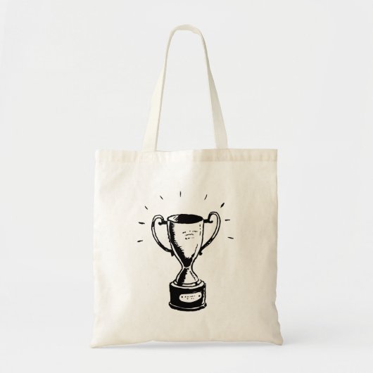 Zwart-wit trofee tote bag (Voorkant)