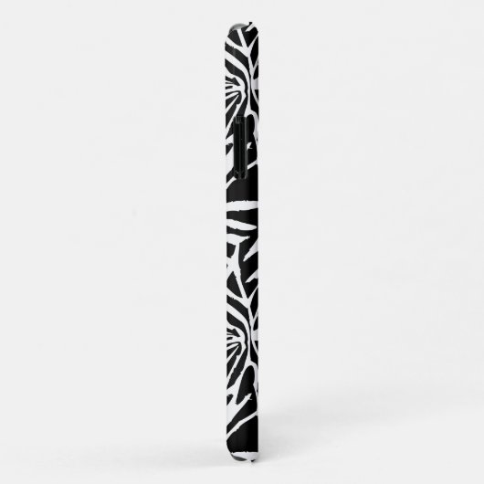 Zwart-wit tropisch blad herhalend patroon Case-Mate iPhone case (Achterkant/rechts)