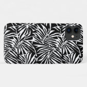 Zwart-wit tropisch blad herhalend patroon Case-Mate iPhone case (Achterkant (horizontaal))