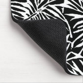 Zwart-wit tropisch blad herhalend patroon muismat (Hoek)