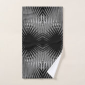 Zwart wit Tropisch palm Bladeren Dekdoekset Bad Handdoek (Handdoek)