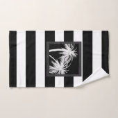 Zwart-wit Tropisch palm Trees Modern Chic Bad Handdoek (Handdoek)