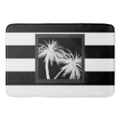 Zwart-wit Tropisch palm Trees Modern Chic Badmat (Voorkant)