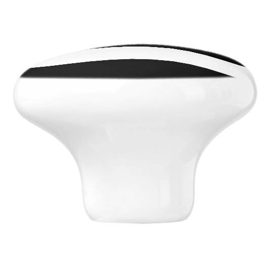 Zwart-wit Tropisch palm Trees Modern Chic Keramische Knop (Zijkant)