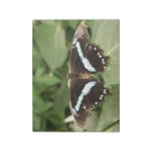 Zwart-wit tropisch vlinderblok notitieblok (Linkerzijde)