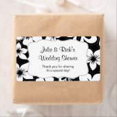 Zwart Wit Tropisch Water Fles - pas het aan! Etiket (Insitu)