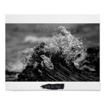 Zwart-wit Tropische Ocean Wave Printable Art