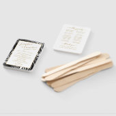 Zwart-wit Tropische Palm Leaf bruiloft programma Handwaaier (Niet-gemonteerd)