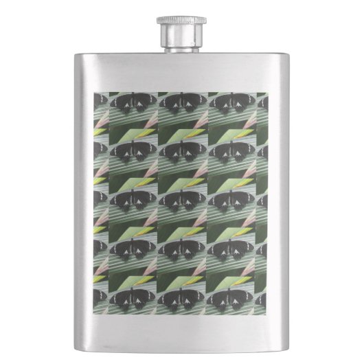 Zwart & Wit Tropische Vlinder Classic Flacon (Voorkant)