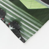 Zwart-wit tropische vlinder fleece deken (Hoek)