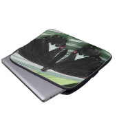 Zwart-wit Tropische Vlinder Laptop Sleeve (Voorkant onderkant)