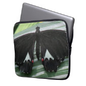Zwart-wit Tropische Vlinder Laptop Sleeve (Voorkant Links)