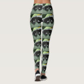 Zwart & Wit Tropische Vlinder Leggings (Achterkant)