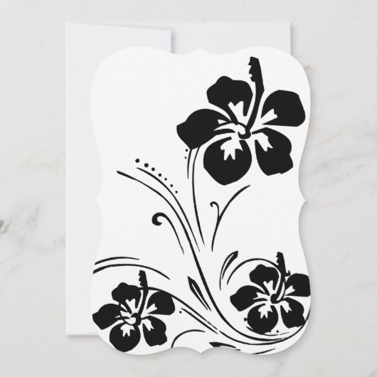 Zwart-wit Tropische vrijgezellenfeest Kaart