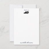 Zwart-wit tropische zomerbladeren patroon bedankkaart (Voorkant)