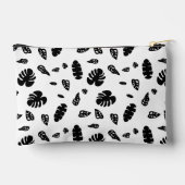 Zwart-wit tropische zomerbladeren patroon etui (Achterkant)