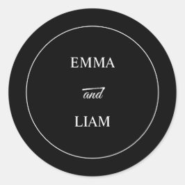 Zwart & Wit Trouw Monogram Sticker