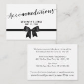 Zwart-wit Trouwaccommodatiekaarten Informatiekaartje (Voorkant / Achterkant)