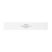 Zwart-wit trouwdatum uitnodigingen wikkel (Vlak)