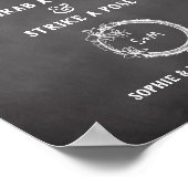 Zwart Wit Trouwfoto Booth Bord Poster (Hoek)