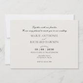 Zwart-wit trouwfoto collage minimalistisch save the date (Achterkant)