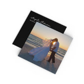 Zwart-wit trouwfotografie vierkante visitekaartje