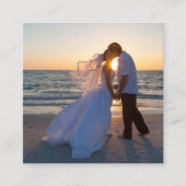 Zwart-wit trouwfotografie vierkante visitekaartje (Voorkant)