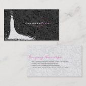 Zwart & Wit Trouwjurk &  Kant 2 Visitekaartje (Voorkant / Achterkant)