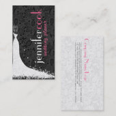 Zwart & Wit Trouwjurk &  Kant 2a Visitekaartje (Voorkant / Achterkant)