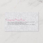 Zwart & Wit Trouwjurk &  Kant 2a Visitekaartje (Achterkant)