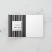 Zwart-wit trouwkaart bedankkaartjes bedankkaart (Binnen)
