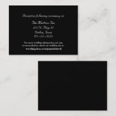 Zwart-wit trouwkaarten informatiekaartje (Voorkant / Achterkant)