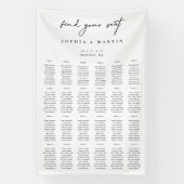 Zwart & Wit Trouwstoel Grafiek 240 Gasten Spandoek (Verticaal)