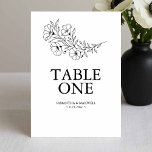Zwart-wit Trouwtafel Aantal Kaarten<br><div class="desc">Begeleid uw gasten met stijl met behulp van deze trouwkaarten ontworpen met een tijdloos zwart-wit trouwthema. Met elegante anemoon bloemlijn kunst, deze tafel nummer trouwkaarten combineren eenvoud met sophisticatie om zowel klassieke als moderne recepties aan te vullen. Personaliseer eenvoudig de aangepaste velden voor sjabloon met uw tafelnummers of gebeurtenisgegevens, waardoor...</div>