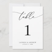 Zwart-wit Trouwtafel Nummer (Achterkant)