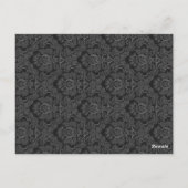 Zwart & Wit Trouwtafel Nummer Kaart Receptie (Achterkant)