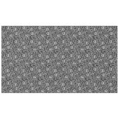 Zwart-wit Tudor Gardens Floral Damask Tafelkleed (Voorkant (Horizontaal))