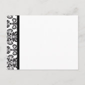 Zwart Wit Turkoois Damask Save Date Briefkaart (Achterkant)