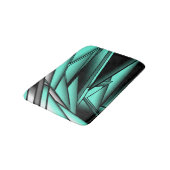 Zwart Wit Turquoise Ombre Moderne Abstracte kunst Badmat (Gekanteld)