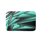 Zwart Wit Turquoise Ombre Moderne Abstracte kunst Badmat (Voorkant)