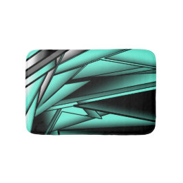 Zwart Wit Turquoise Ombre Moderne Abstracte kunst Badmat