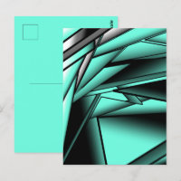 Zwart Wit Turquoise Ombre Moderne Abstracte Kunst