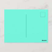 Zwart Wit Turquoise Ombre Moderne Abstracte kunst Briefkaart (Achterkant)