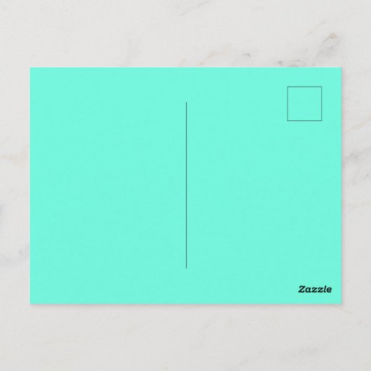 Zwart Wit Turquoise Ombre Moderne Abstracte kunst Briefkaart (Achterkant)