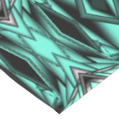 Zwart Wit Turquoise Ombre Moderne Abstracte kunst Tafelkleed (Gekanteld)